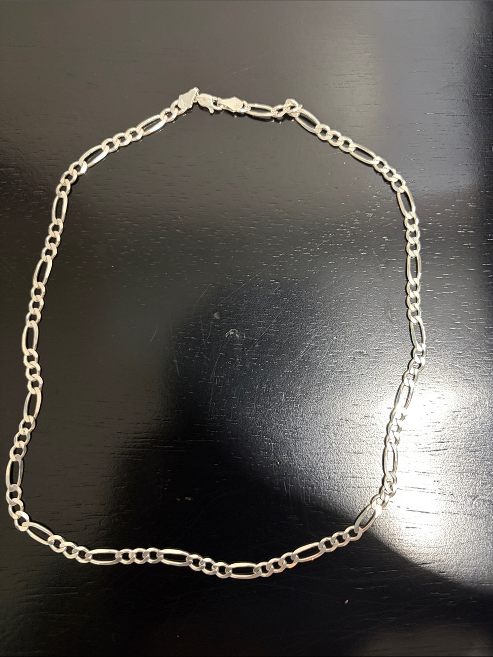 Sterling Silver Figaro-Style Chain Necklace - Silver